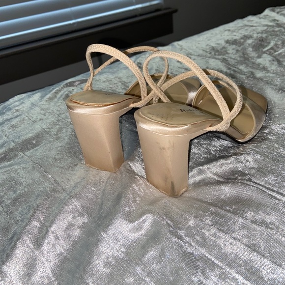 Marquise Beige Square Heels - Picture 2 of 4